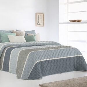ANTILO Colxa Bouti de Jacquard FUNDECO Babel per Llit de 180 cm (270x270 cm) (Azul)